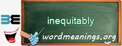 WordMeaning blackboard for inequitably